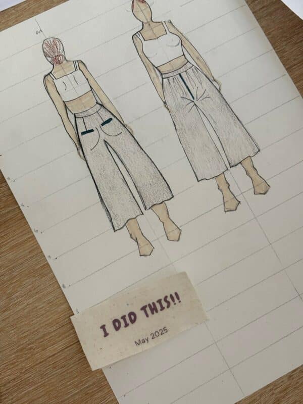 Cours modélisme couture Paris – dessin de patron de pantalon et création vêtement