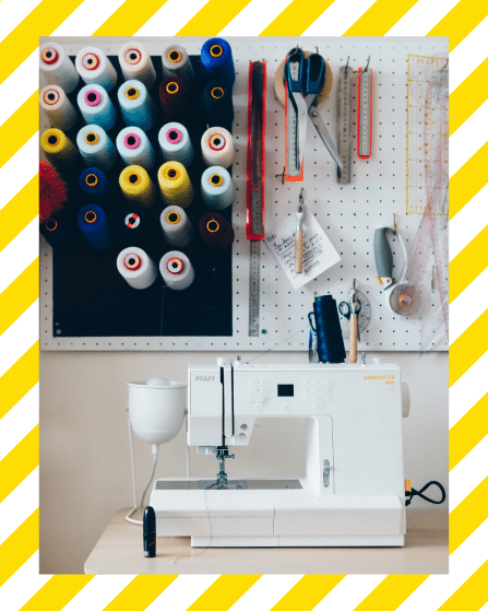 machine à coudre poste de travail atelier Panachées